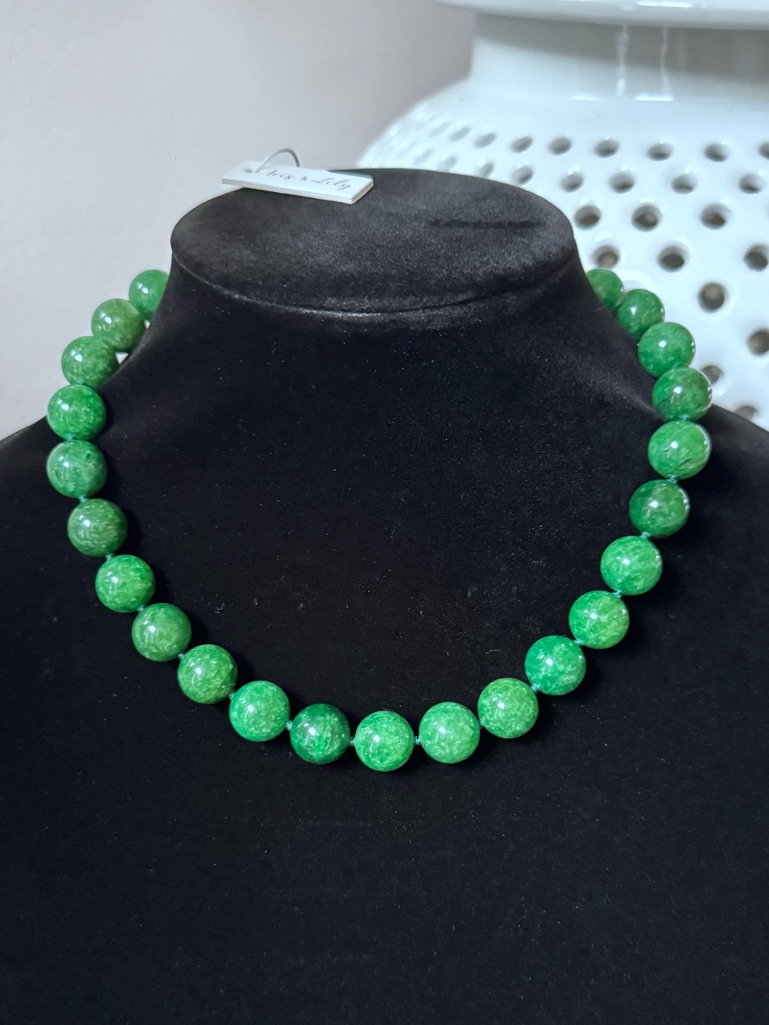 Iris & Lily Genuine Gemstone Agate Beaded Necklace